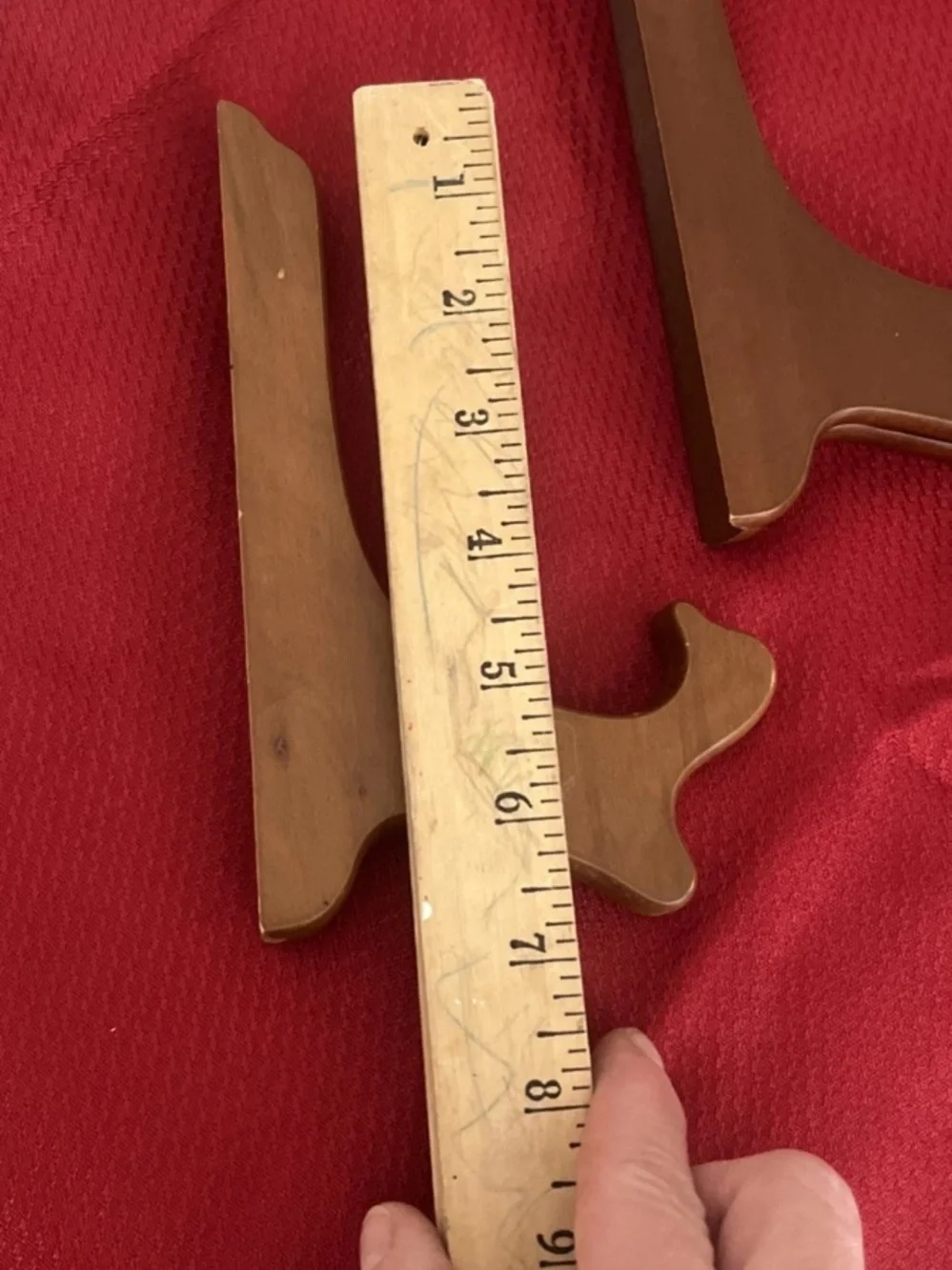 Lot 3 Wooden Hinged Plate Holders Stands Easels - Picture 5 of 10